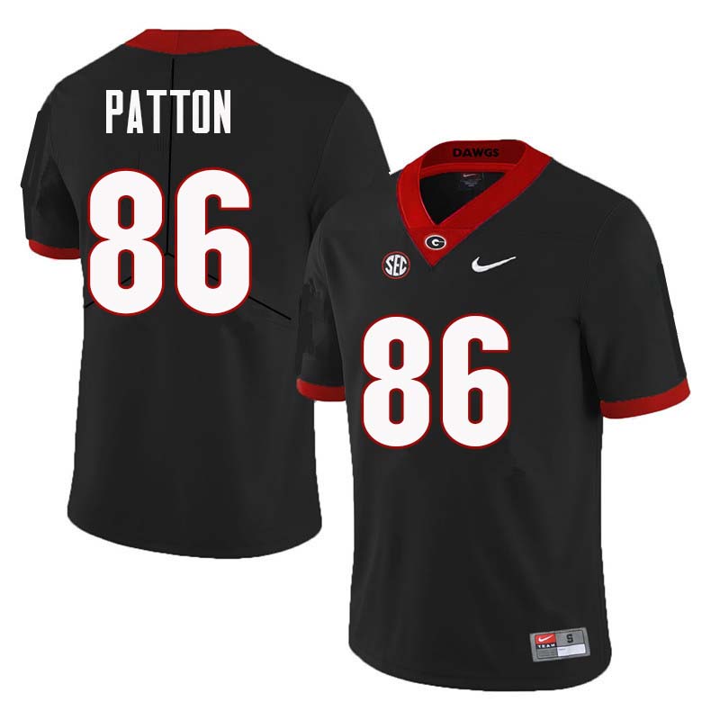 Georgia Bulldogs #86 Wix Patton College Football Jerseys Sale-Black